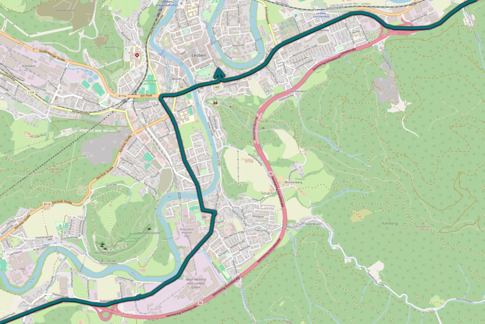 Anreise über Schnellstraße und Bundesstraßen